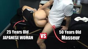 She Lays on the Massage Table in Dress &amp_ Stockings It Ends in Sex!