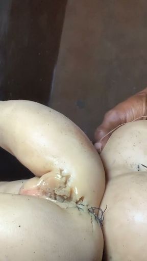 Enjoying big tights anal pussy I fuck the tow ass   Clip 1