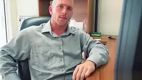 Horny Office Stud Screws Tight Butthole