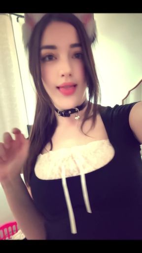 Cute catgirl shows off her kawaii side