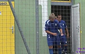 Women's soccer team all fuck together in the locker room
