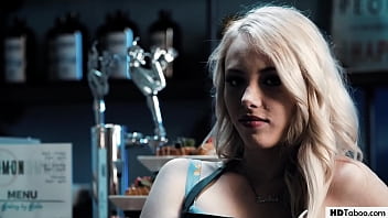 Blonde virgin girl cheats with a hedonist musician