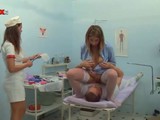 Barely legal nurse and her more experienced colleague from work are having sex with their patient