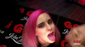 Blonde 18 German goo girl in bukkake gangbang GGG JT