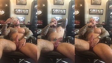 Jason Collins cigar smoking with a raging hard-on!