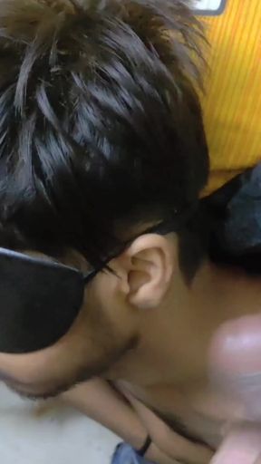 Cute Indian Twink Don't Know How to Give Blowjob but Know How Tho Swallow My Cum