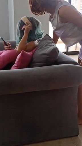 I have sex with my stepsister's boyfriend and we almost got caught   Clip 1