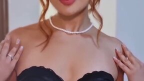 ”#ginger #lingerie #corset #blackoutfit #seductive #latin #bigbooty”