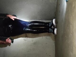 Rewetting My Slim Jeans And Vans In Parking Lot