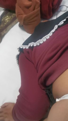 The maid provokes her boss until he can't stand it. Ask for a insertion before going to work.
