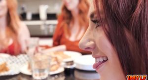 Aria Carson shares her boyfriend to her stepmoms Summer Hart and Lauren Phillips