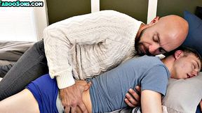 Stepdaddy bareback fucks 21yo stepson in skinny ass