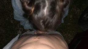 Roadside Blowjob with a Russian Brunette Babe