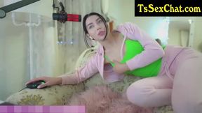 gorgeous trans babe with body art flaunts her sultry t