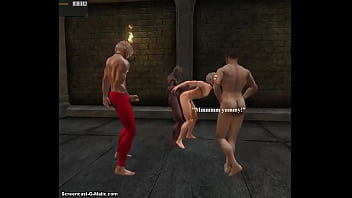 Slave boy punished for disobedience