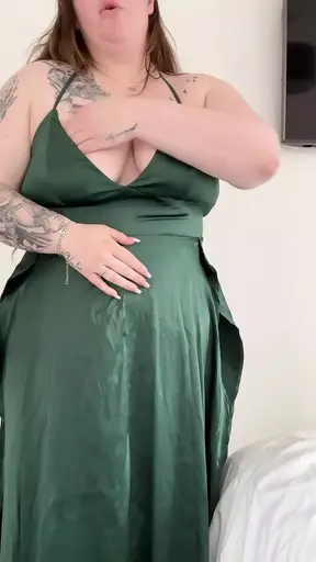 Green Satin Mutual Masturbation