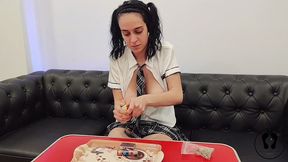 student is caught smoking pot by his stepfather fucked