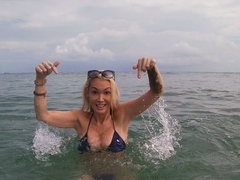 Cumshot on big boobs for slut tit fucking in hd