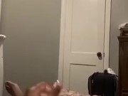 Young Bull Stroking With Verbal Explosive Nut At End