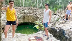 Double Trouble in paradise — spit-roasted by two hung Latino studs under the sun – 18+