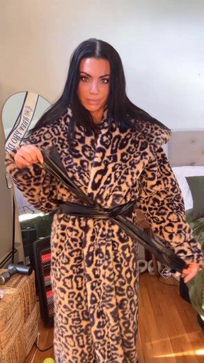 Cheetah print robe