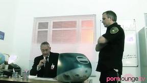 ”Perp with huge natural boobs rides cops”