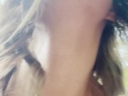 Public Squirting Slut Explosive Orgasm Hits Camera during a hike