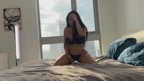 Big Boobs Asian MILF Cougar Creampied Bareback by Young White Cub