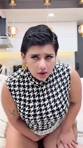 Hot Latina with big tits rides a big dick with her tight pussy   Clip 1