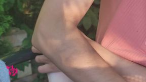 Latina Domme Circe Clips and Trims Nervous Sub Phoenix’ Toenails Outside