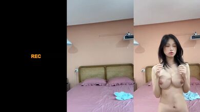 Asian teen flashes shaved pussy rips panties with teeth