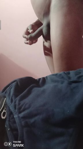 Indian guy fucking his ass with his own cock