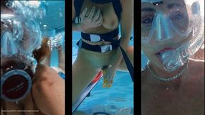 More fun freediving in the spring--including another mask filled with water!