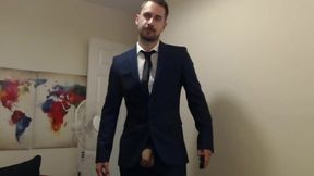 Business Suit Jerk Off Uncut Dick