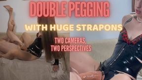 Double Pegging with Huge toys - with MahoganyQen