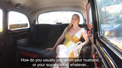 Fake Taxi - redhead sugarbaby in London isn't wearing any panties!