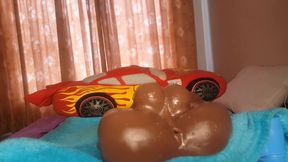 My Black Pussy Farting Right Monster Dildo