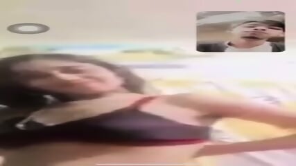 Shy Cute Babe First Time Showing For Boyfriend On VC
