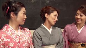 Maki Hojo’s Traditional Kimono Comes Off—Hot Orgy with Friends