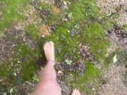 The BEST part of any hike is walking barefoot on moss