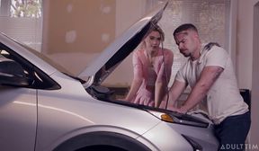 grateful femboy yuna yule gives his mechanic a lube job