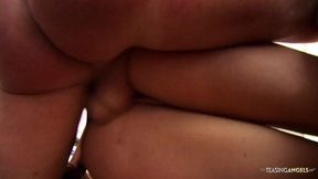 Dirty blonde pig gets pounded by a hungry pigcop &mdash;  officer roughs her up like a bad girl