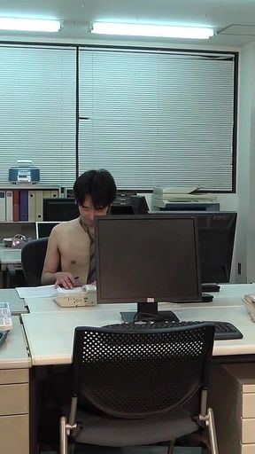 CFNM, Company of Sadistic Female Boss, Male Employees Have to Work Naked and Ridiculed Being Nicknamed "uncut" or "small Dick"