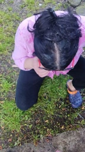 Piss Soaking For Stunning Brunette
