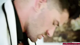 Groom Chris Damned barebacks groomsman Devin Franco