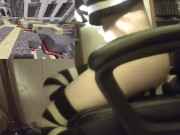 Riding a dildo until I can beat a game of Minecraft TNT Run