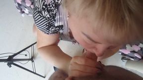 Mother-in-law's mouth emptied my balls with a blowjob
