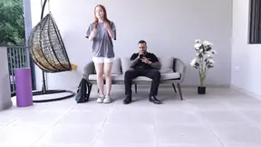 Bored teen gets stuffed with big dick and pisses on herself