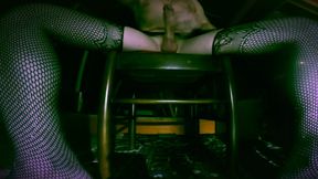 Solo in lingerie stockings with good cumshot