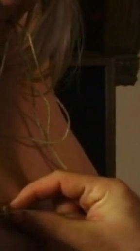 Masked blonde girl humiliating hanging out
